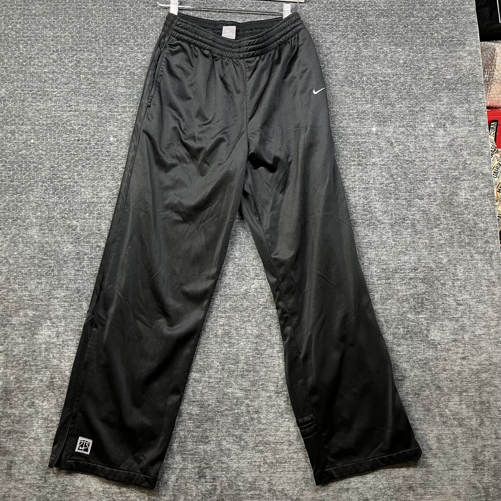 Nike Track Pants Men's Black Drawstring Elastic Waist Performance Sportswear - M
